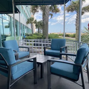 Patio seating, so comfy