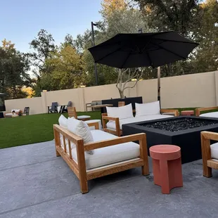 It&apos;s outdoor patio space and fire pits