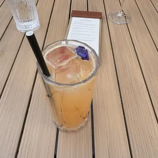 Peach ginger mocktail
