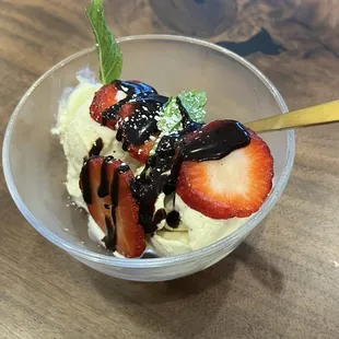 Ice Cream with fruit