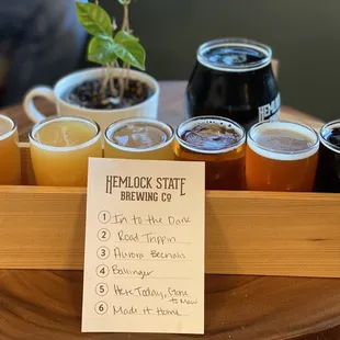 Flight of beer. The best way to drink with friends.