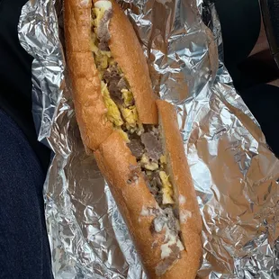 Steak Egg &amp; Cheese w Hemo Sauce