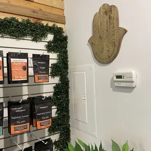 a wall of teas
