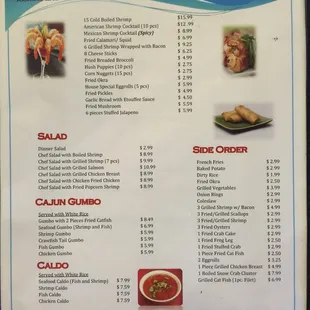 Full menu