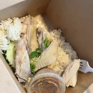 the contents of a meal in a box