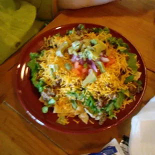 Loaded Nachos Salad Sept 7, 2017 too much for me to eat in one sitting. deliciously fresh.