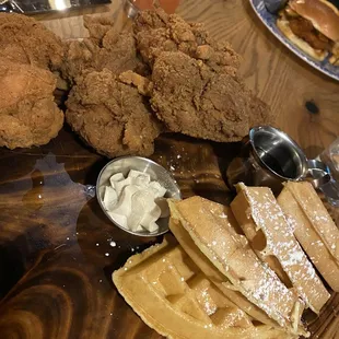 Chicken and Waffles - yum!!