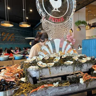 interior, oysters and mussels