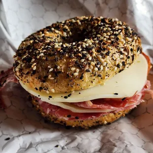 I ordered an Italian sandwich on an everything bagel with no other toppings. It was perfect!