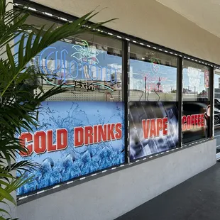 the front of the store