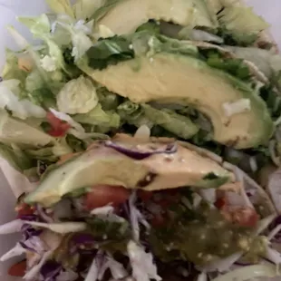 Fish taco and 2 steak tacos ~ Liked the Fish the best