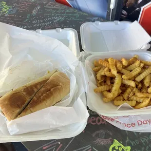 Cuban Sandwich and  French Fries
