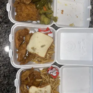 a variety of food in containers