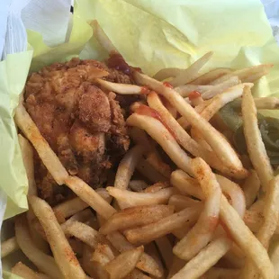 3 piece with fries.