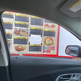 Drive through menu
