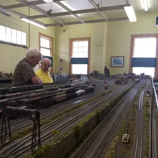 Trains, trains, trains!  The members of the Apple Valley Railroad who actually run the trains.