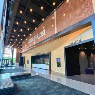 a view of the whole lobby from the west corner