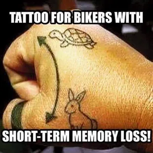 a tattoo for bikers with short - term memory loss