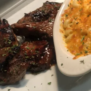 Mac and cheese and lamb pops!