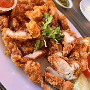 5. Half and Half A la cart fried pork and chicken