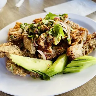 Zaab crispy chicken and pork