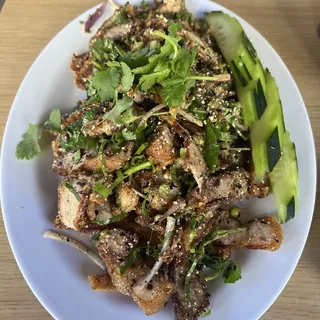 7. Zaab Crispy Pork Belly A la cart