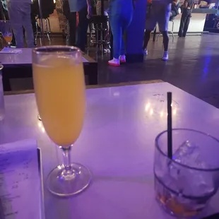 Complimentary mimosas for poetry slam