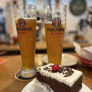 Beir and my favorite dessert! Black Forrest cake