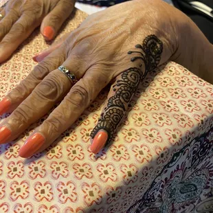 Mehendi on my grandma.