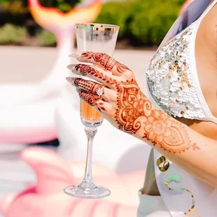 Bachelorette party henna tattoo