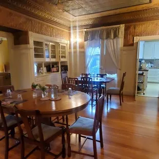 In the main house, breakfast area