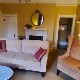 In the main house, living room