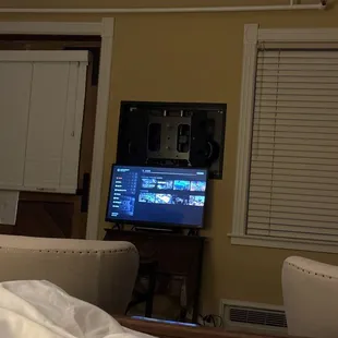 Why is the TV not mounted?