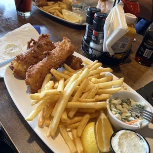 Very generous portion and the coleslaw had its own twist. Yummm