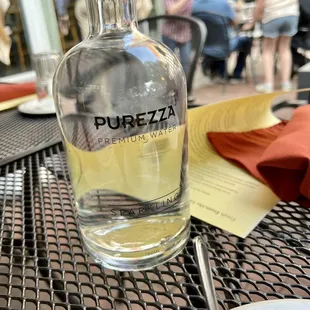 a bottle of purezza lemonade