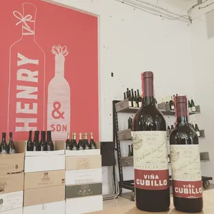 bottles of wine on a table