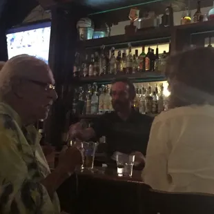 Aggressive disrespectful bartender who really cares less for customer service. Wouldn't recommend getting drinks from him