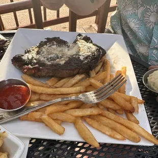 Ribeye and fries