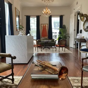 Parlor, there is a small bar available (on the left)