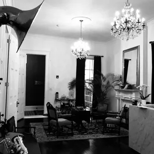 Beautiful lobby in black and white
