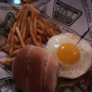 One eyed jack burger. Even the waitress said it was the prettiest burger they&apos;ve made lol