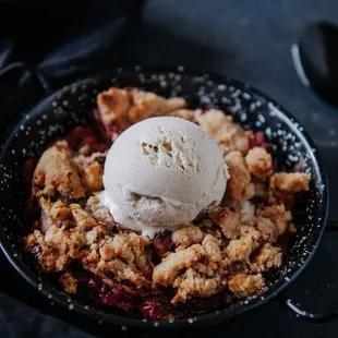 Blackberry Crumble, Black Pepper Ice Cream