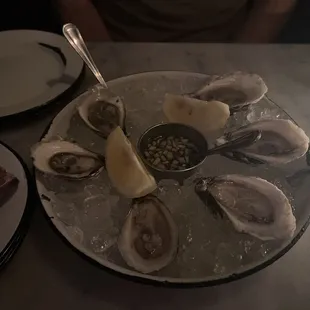 Oysters on half shell