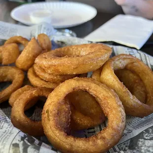 Onion rings were delicious