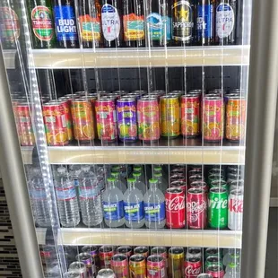 Aside from fountain drinks this fridge has the other options.