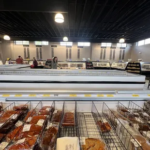 View looking front to back of store