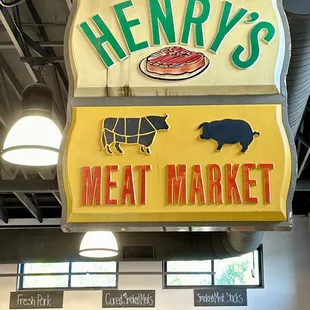 Sign inside store