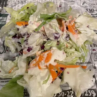 Salad with amazing white French dressing
