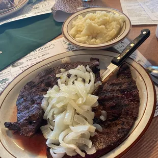 Liver and Onions with mash potatoes