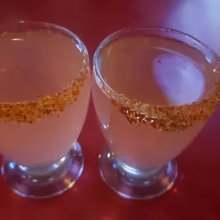 two glasses of champagne